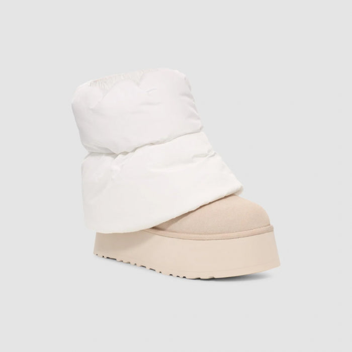 UGG Classic Mini Dipper Puffer "White Ceramic" - CBM-KICKS.RO